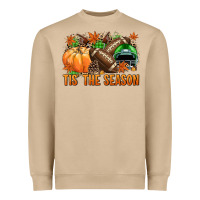 Tis' The Season Football Green Helmet Heavyweight Sweatshirt | Teevron
