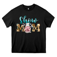 Black Western Show Mom Holstein Heavy Core Tee - LillyAllenDesigns