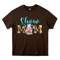 Chocolate Brown Western Show Mom Holstein Heavy Core Tee - LillyAllenDesigns