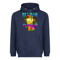Navy Hot mom summer Mother's Day Heavyweight Hoodie - FaDigitalArtStudio