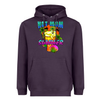 Plum Hot mom summer Mother's Day Heavyweight Hoodie - FaDigitalArtStudio