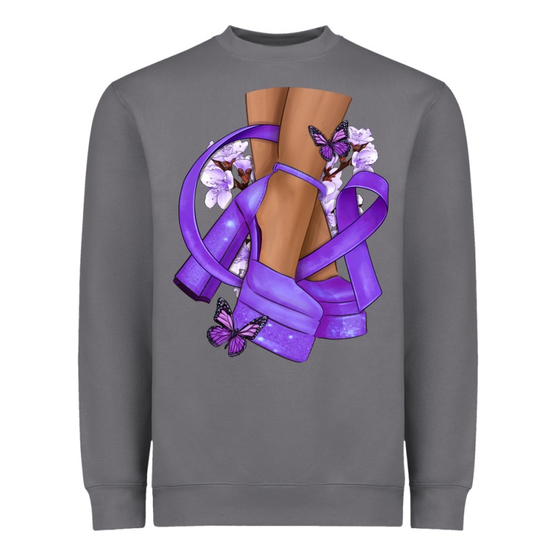 Cancer Diva Purple Ribbon Heavyweight Sweatshirt by NancyCooperArtShop | Teevron