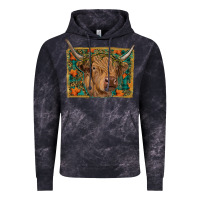 Cloud Black highland cow fall Vintage Hoodie - RanaPortraitStore