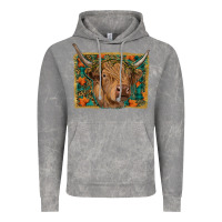 Cloud Rock highland cow fall Vintage Hoodie - RanaPortraitStore