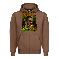 Chestnut Black history afro man Zipper Hoodie - HowdyJamesFarm