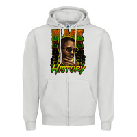 Black History Afro Man Zipper Hoodie | Teevron