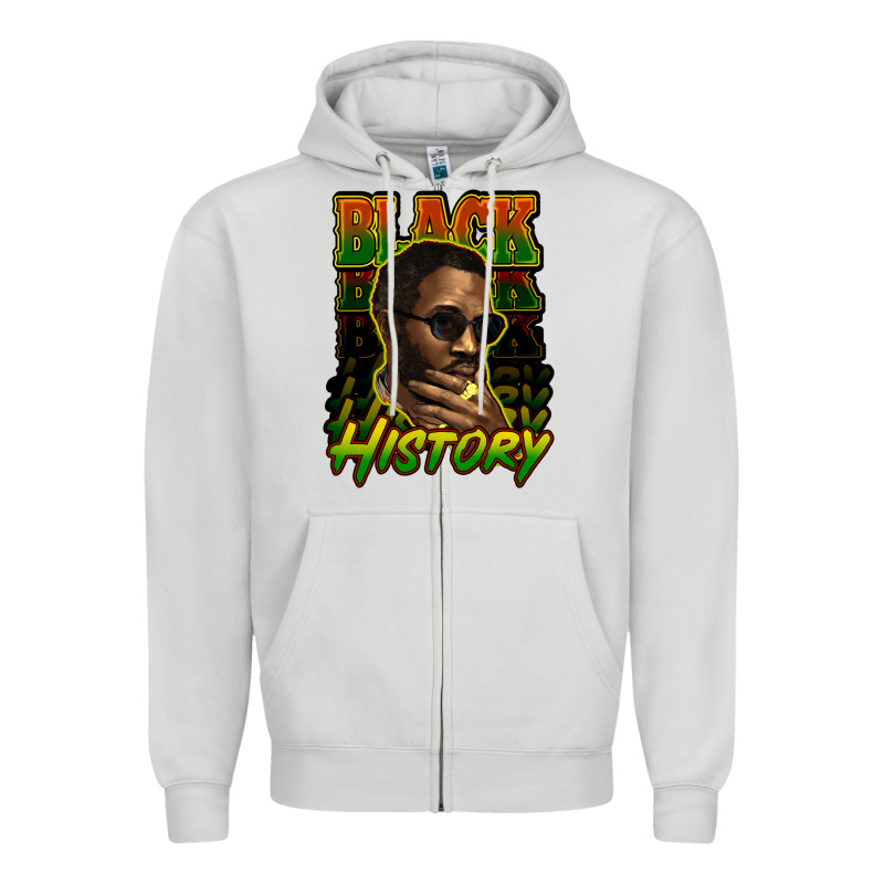 Black History Afro Man Zipper Hoodie by HowdyJamesFarm | Teevron