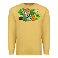 Antique Gold lucky dog St. Patricks Day Premium Sweatshirt - FaDigitalArtStudio