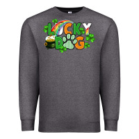 Charcoal Heather lucky dog St. Patricks Day Premium Sweatshirt - FaDigitalArtStudio