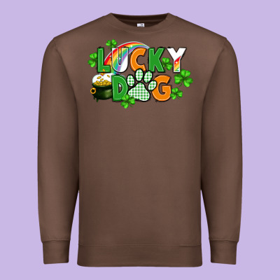 Lucky Dog St. Patricks Day Premium Sweatshirt Designed By Fadigitalartstudio