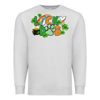 Dove Grey lucky dog St. Patricks Day Premium Sweatshirt - FaDigitalArtStudio