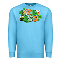 Ocean Blue lucky dog St. Patricks Day Premium Sweatshirt - FaDigitalArtStudio