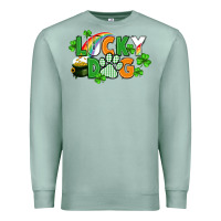 Seafoam lucky dog St. Patricks Day Premium Sweatshirt - FaDigitalArtStudio
