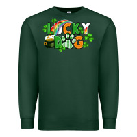 Sports Green lucky dog St. Patricks Day Premium Sweatshirt - FaDigitalArtStudio
