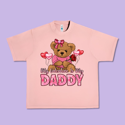 My Valentine Is My Daddy Urban Heavy Tee Designed By Lillyallendesigns