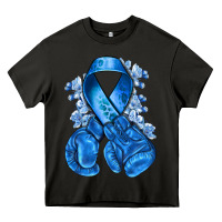 Asphalt blueribbon with boxing gloves Heavy Core Tee - NancyCooperArtShop