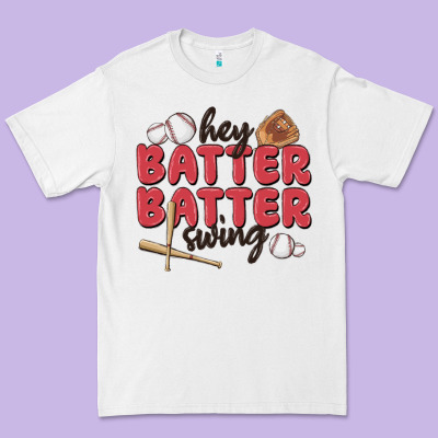 Hey Batter Batter Swing Premium Tee Designed By Maliassmallbusiness
