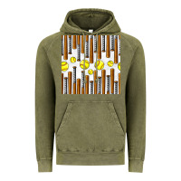 Vintage Olive softball bat seamless pattern Vintage Hoodie - BundleAndBundleShop