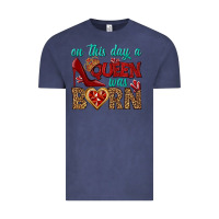 Vintage Denim on this day a queen was born Vintage Tee - BundleAndBundleShop