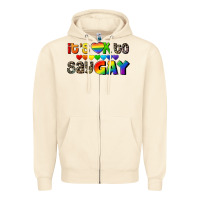 Sandshell It's okay to say Gay pride Zipper Hoodie - CowGirlArtShop