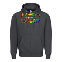 Smoke It's okay to say Gay pride Zipper Hoodie - CowGirlArtShop