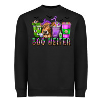 Black Boo Heifer Coffee Cups with Halloween Heavyweight Sweatshirt - texasbilliewilder