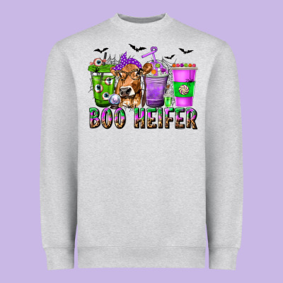 Boo Heifer Coffee Cups With Halloween Heavyweight Sweatshirt Designed By Texasbilliewilder