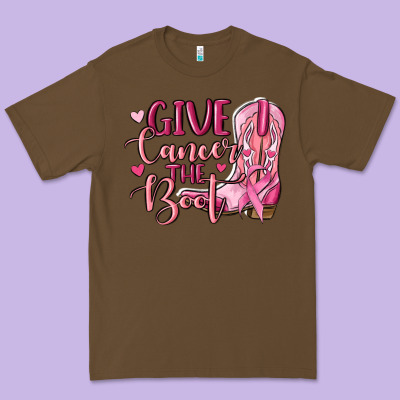 Give Cancer The Boot Premium Tee Designed By Maliassmallbusiness