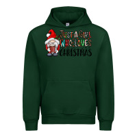 Forest Green just a girk who loves christmas Urban Hoodie - CowhideDigitalArt