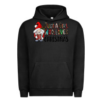Pigment Black just a girk who loves christmas Urban Hoodie - CowhideDigitalArt