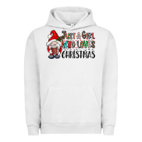 Pigment Lunar Rock just a girk who loves christmas Urban Hoodie - CowhideDigitalArt