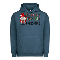 Pigment Midnight Navy just a girk who loves christmas Urban Hoodie - CowhideDigitalArt