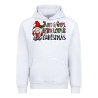 White just a girk who loves christmas Urban Hoodie - CowhideDigitalArt