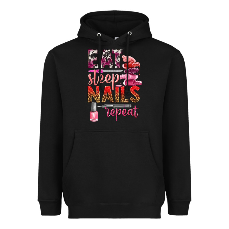 Eat Sleep Nails Repeat Bbs Heavyweight Hoodie by BundleAndBundleShop | Teevron