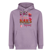 Lavender eat sleep nails repeat bbs Heavyweight Hoodie - BundleAndBundleShop