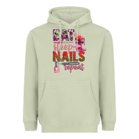 Matcha eat sleep nails repeat bbs Heavyweight Hoodie - BundleAndBundleShop