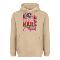 Mushroom eat sleep nails repeat bbs Heavyweight Hoodie - BundleAndBundleShop