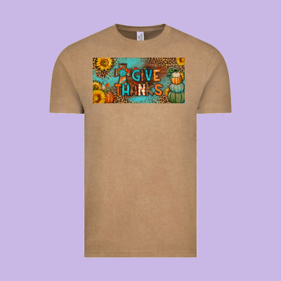 Give Thanks License Plate Vintage Tee Designed By Bundleandbundleshop