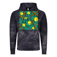 Cloud Black softball bat with leopard and glitter seamless pattern Vintage Hoodie - BundleAndBundleShop
