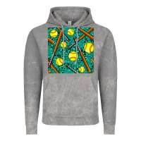 Cloud Rock softball bat with leopard and glitter seamless pattern Vintage Hoodie - BundleAndBundleShop