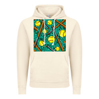 Vintage Artic softball bat with leopard and glitter seamless pattern Vintage Hoodie - BundleAndBundleShop