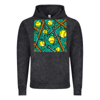 Vintage Black softball bat with leopard and glitter seamless pattern Vintage Hoodie - BundleAndBundleShop