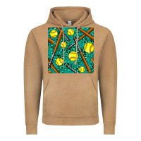 Vintage Camel softball bat with leopard and glitter seamless pattern Vintage Hoodie - BundleAndBundleShop
