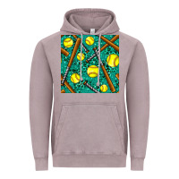 Softball Bat With Leopard And Glitter Seamless Pattern Vintage Hoodie | Teevron