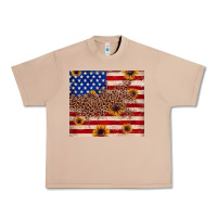 Burro American flag leopard sunflower Urban Heavy Tee - JahusDesignShop