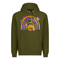 Army Green mardi gras rainbow Premium Hoodie - OliviaCreatesArt