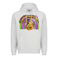 Dove Grey mardi gras rainbow Premium Hoodie - OliviaCreatesArt