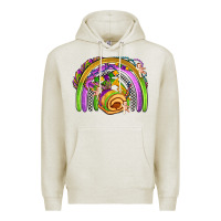 Oatmeal Heather mardi gras rainbow Premium Hoodie - OliviaCreatesArt