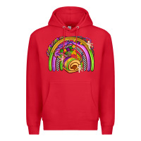 Red mardi gras rainbow Premium Hoodie - OliviaCreatesArt
