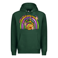 Sports Green mardi gras rainbow Premium Hoodie - OliviaCreatesArt